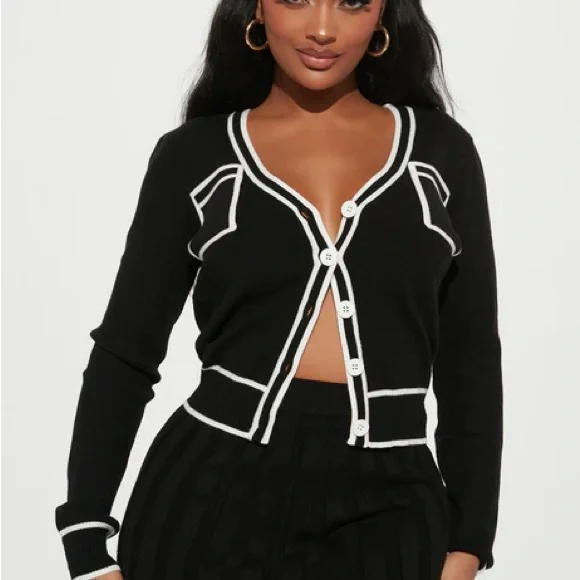 Hot Gossip Sweater Skirt Set - Black - Picture 3 of 8
